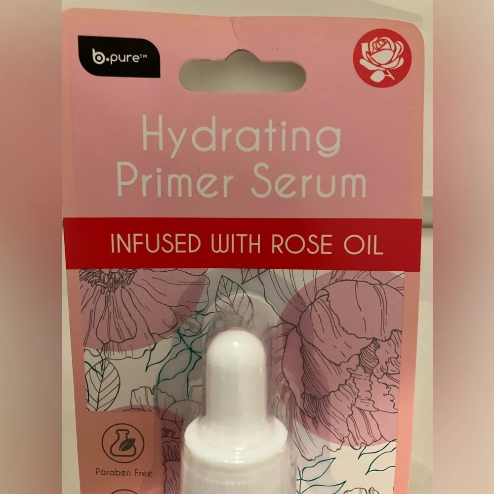b•pure hydrating primer serum infused with rose oil .5 fluid ounce